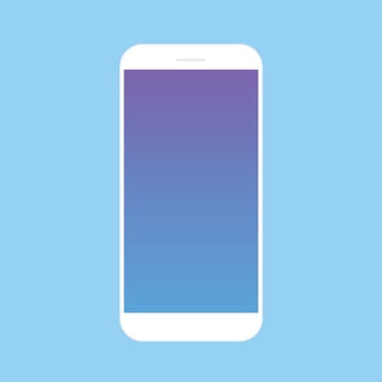 Flat Design with long shadow the smart phone with  Blank screen ,vector design Element illustration vector