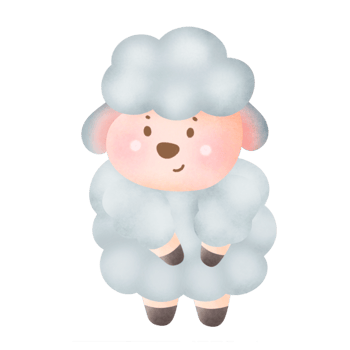 watercolor cute sheep png