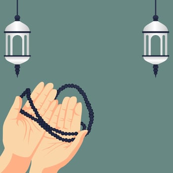 Character of illustration islamic ramadan vector