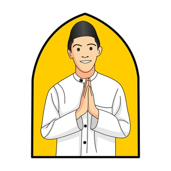 Character of illustration islamic ramadan vector