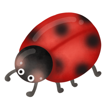Cute cartoon lady bug png