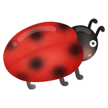 Cute cartoon lady bug png