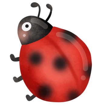Cute cartoon lady bug png