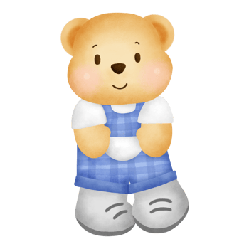 Watercolor bear in watercolor png
