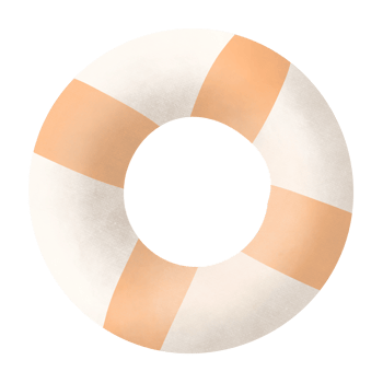 Beach ring watercolor illustration png