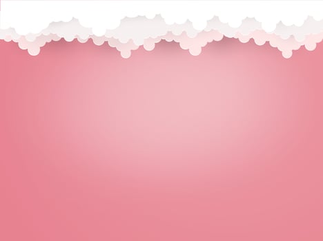Cloud on light Red  background  Paper art Style.vector design Element  Illustration vector