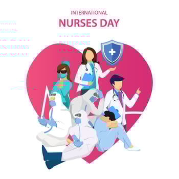 Vector Illustration of International Nurse Day Concept.