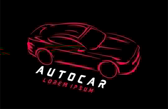 Minimalism Silhouette Vector Illustrative Sedan Car