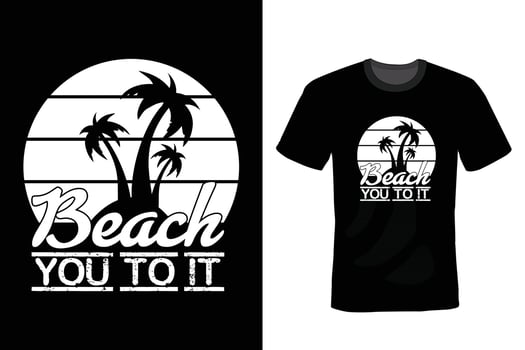 Beach T shirt design, vintage, typography vector