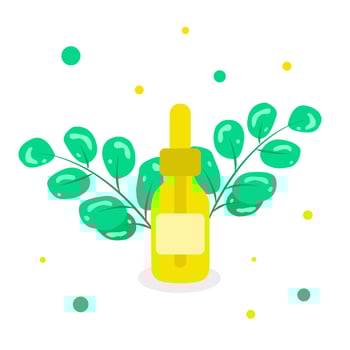 Organic Natural Herbal Cosmetics Essential Oil Cosmetics Eco Friendly Product Skin Care Body and Face Skin Care Hair and Nails vector