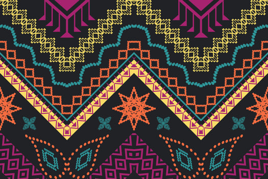 Geometric ethnic oriental traditional pattern.Figure tribal embroidery style.Design for background,wallpaper,clothing,wrapping,fabric,vector illustration vector