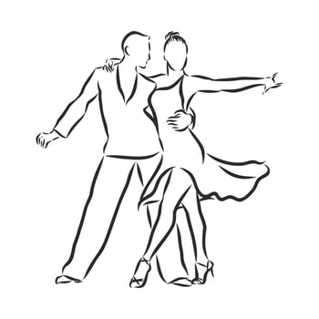 latin american dance vector sketch
