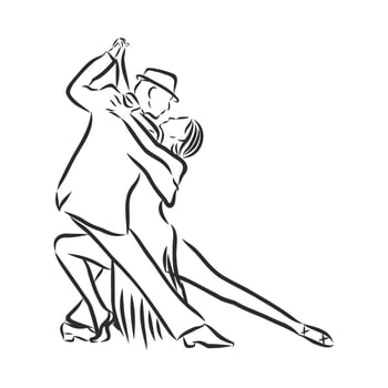latin american dance vector sketch