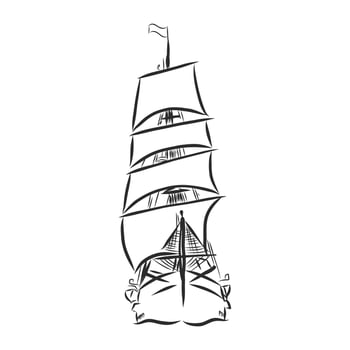 sailboat vector sketch