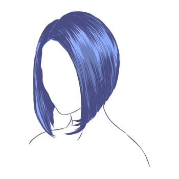 women's hairstyle vector sketch