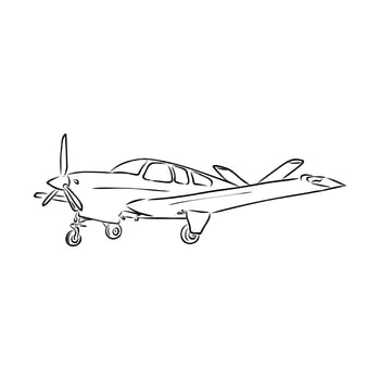 light-engine aircraft vector sketch