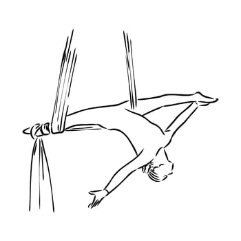 aerialist vector sketch