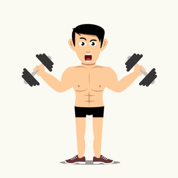 Fitness people gym sporty club vector icons athlet character