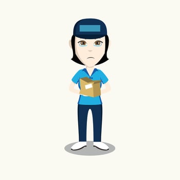 character and Woman housewife does various housework Vector set illustration