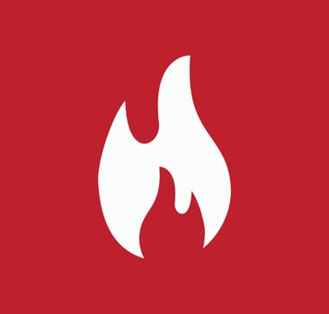 Fire icon vector logo design template