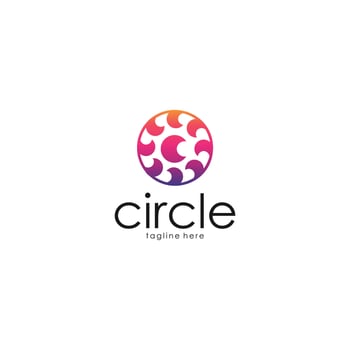 Abstract eye logo. Corporate identity design element. Retina circle scanner, personality eye identification, iris id lock logotype idea. Security, protect concept. Eye Vector icon.