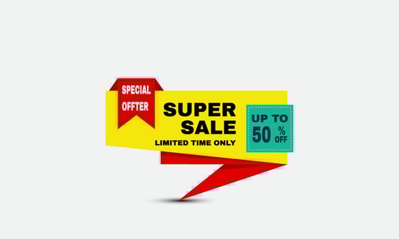 vector modern design sale banner colorful super special offter illustration