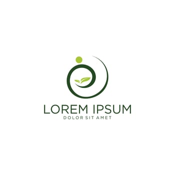 Abstract green leaf logo icon vector design. Landscape design, garden, Plant, nature and ecology vector logo.