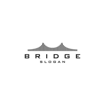 creative abstract bridge logo design template vector