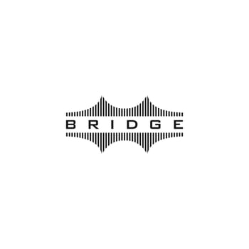 creative abstract bridge logo design template vector