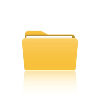 Folder icon. Flat design graphic illustration. Vector folder icon