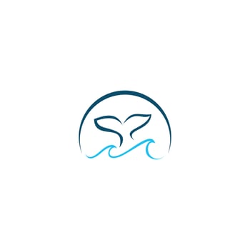 whale tail logo creative unique vector