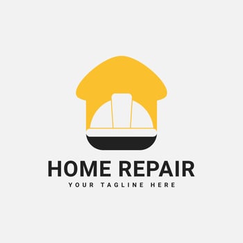 Simple and Clean Home Repair Logo Design Template vector