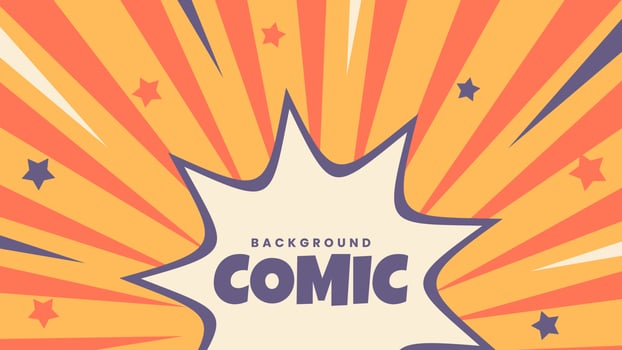 Comic star background vector