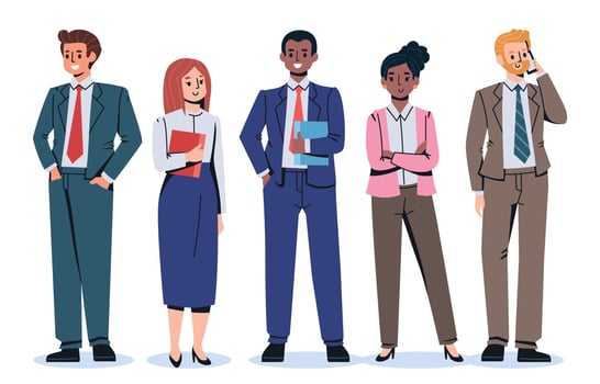 Business Men and Women Character Set vector