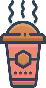 Colorful icon for coffee to go vector