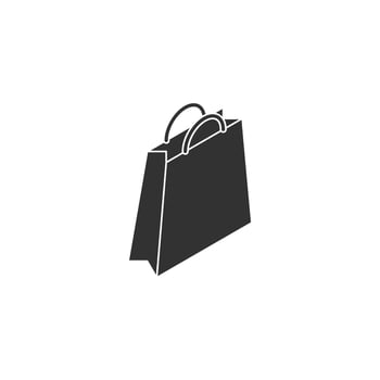 Shopping bag silhouette icon vector illustration