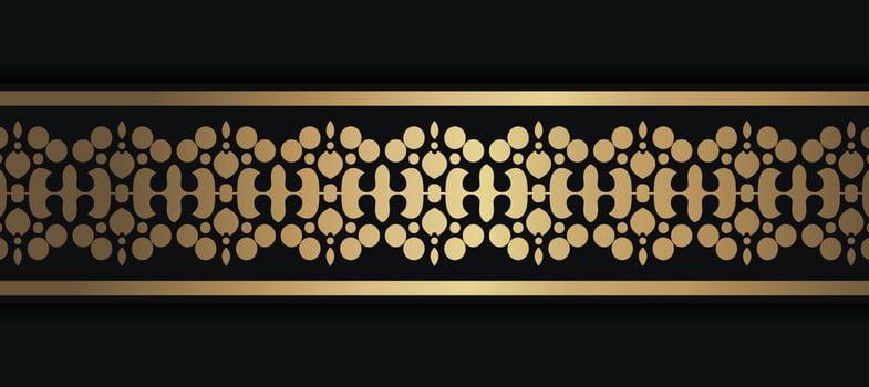 Elegant golden ornamental border template vector