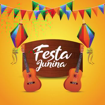 Realistic festa junina celebration background vector