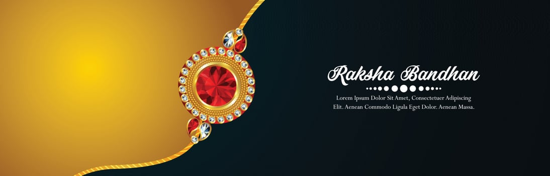 Creative design concept for happy raksha bandhan celebration background vector