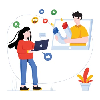 Grab this amazing flat illustration of viral content vector