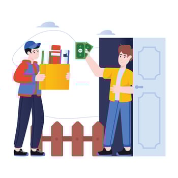 Check out flat illustration of books delivery vector