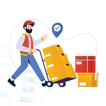 Get your hands on this flat illustration of platform trolley vector
