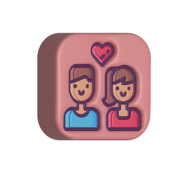 Assets of 3d assets of couple perfect for map social media design graphic card etc png