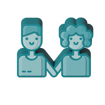 Couple design illustration png 3d style