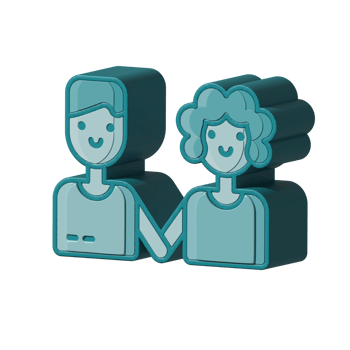 Couple design illustration png 3d style