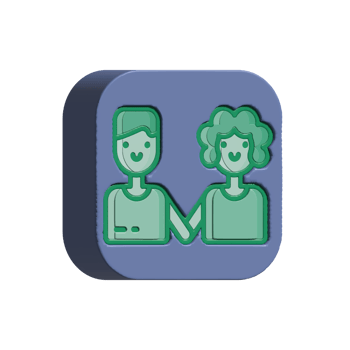 Couple design illustration png 3d style