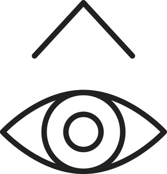 Look Up Line Icon vector