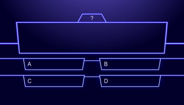 Question and answers vector template neon style