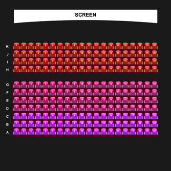 Movie seats booking interface vector