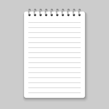 Realistic spiral notebook mockup vector